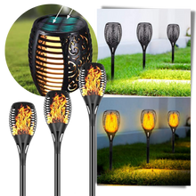 Carica l&#39;immagine nel visualizzatore di Gallery, Torcia luminosa solare a LED con fiamma tremolante - Ozerty
