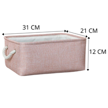 Carica l&#39;immagine nel visualizzatore di Gallery, Elegante cestino di lino con manici in corda - Ozerty
