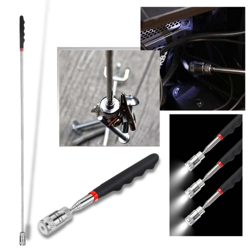 Strumento di raccolta magnetico retrattile con LED - Ozerty