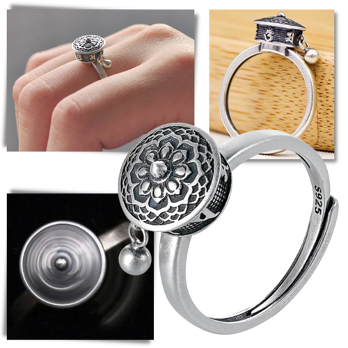 Anello con mantra buddista che gira per donne - Ozerty