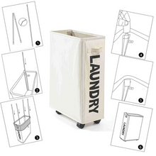 Carica l&#39;immagine nel visualizzatore di Gallery, Cestino da bucato portatile con ruote - Ozerty
