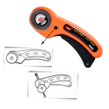 Carica l&#39;immagine nel visualizzatore di Gallery, Taglierina a rullo per tessuti con cinque lame da 45 mm - Ozerty
