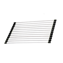 Carica l&#39;immagine nel visualizzatore di Gallery, Scolapiatti in acciaio inossidabile arrotolabile per piatti e alimenti
