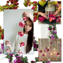 Carica l&#39;immagine nel visualizzatore di Gallery, Ghirlanda di rose artificiali  - Ozerty
