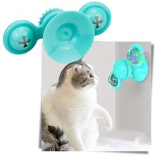 Carica l&#39;immagine nel visualizzatore di Gallery, Giocattolo per gatti con mulino a vento rotante e spazzola - Ozerty
