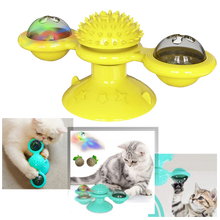 Carica l&#39;immagine nel visualizzatore di Gallery, Giocattolo per gatti con mulino a vento rotante e spazzola - Ozerty
