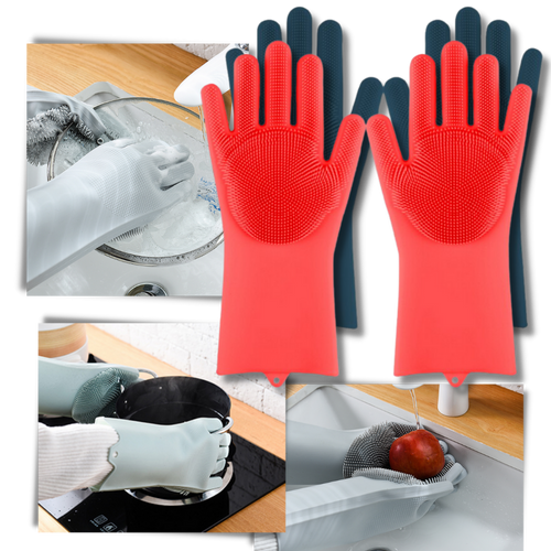 Guanti di lavaggio multiuso in silicone - Ozerty