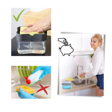 Carica l&#39;immagine nel visualizzatore di Gallery, Distributore di detersivo da cucina con porta spugna - Ozerty
