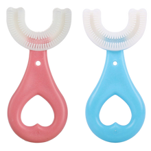 Carica l&#39;immagine nel visualizzatore di Gallery, Spazzolino da denti a forma di U per bambini (confezione da 2) - Ozerty
