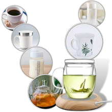 Carica l&#39;immagine nel visualizzatore di Gallery, Scaldabicchieri elettrico USB in legno
