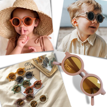 Carica l&#39;immagine nel visualizzatore di Gallery, Occhiali da sole rotondi vintage per bambini da 1 a 5 anni
