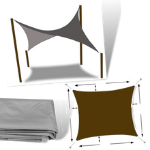 Carica l&#39;immagine nel visualizzatore di Gallery, Parasole rettangolare resistente alle intemperie vela - Ozerty
