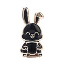 Carica l&#39;immagine nel visualizzatore di Gallery, Supporto per telefono a forma di coniglietto -Nero - Ozerty
