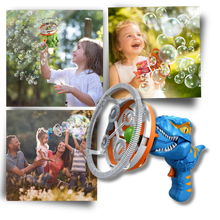 Carica l&#39;immagine nel visualizzatore di Gallery, Macchina per bolle di sapone colorate a forma di dinosauro - Ozerty
