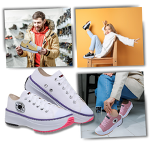 Carica l&#39;immagine nel visualizzatore di Gallery, Sneaker in tela antiscivolo comodamente rialzata - Ozerty
