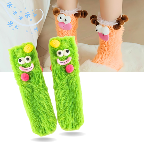 Calzini divertenti in velluto corallo - Ozerty