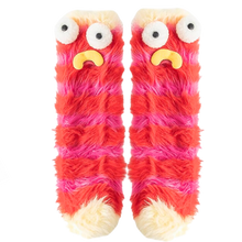 Carica l&#39;immagine nel visualizzatore di Gallery, Calzini divertenti in velluto corallo -Rosso - Ozerty
