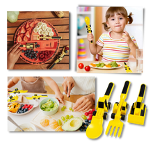 Carica l&#39;immagine nel visualizzatore di Gallery, Set di piatti e utensili per un&#39;alimentazione creativa e costruttiva - Ozerty
