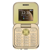 Carica l&#39;immagine nel visualizzatore di Gallery, Telefono cellulare pieghevole Dual Sim piccolo  -I17 Pro/Oro - Ozerty
