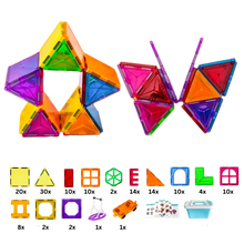 Carica l&#39;immagine nel visualizzatore di Gallery, Blocchi da costruzione magnetici educativi -120 pezzi con scatola - Ozerty
