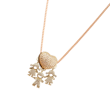 Carica l&#39;immagine nel visualizzatore di Gallery, Elegante collana con charm per la mamma -2 Ragazze 1 Ragazzo - Ozerty
