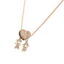 Carica l&#39;immagine nel visualizzatore di Gallery, Elegante collana con charm per la mamma -1 Ragazzo 1 Ragazza - Ozerty
