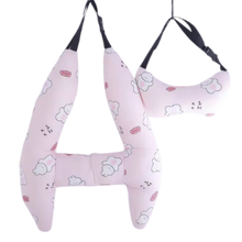 Carica l&#39;immagine nel visualizzatore di Gallery, Cuscino da Viaggio per Collo con Supporto Ergonomico -Coniglietto rosa d&#39;acqua - Ozerty
