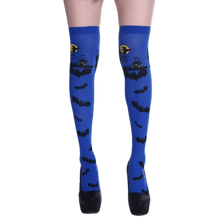 Carica l&#39;immagine nel visualizzatore di Gallery, Calze Compressori con Design Festivi per Halloween -Pipistrelli al chiaro di luna - Ozerty
