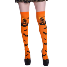 Carica l&#39;immagine nel visualizzatore di Gallery, Calze Compressori con Design Festivi per Halloween -Pipistrello d&#39;ambra - Ozerty
