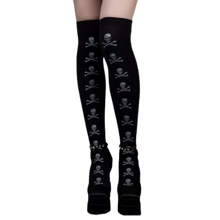 Carica l&#39;immagine nel visualizzatore di Gallery, Calze Compressori con Design Festivi per Halloween -Scheletro oscuro - Ozerty
