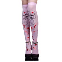 Carica l&#39;immagine nel visualizzatore di Gallery, Calze Compressori con Design Festivi per Halloween -Veleno bianco - Ozerty
