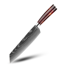 Carica l&#39;immagine nel visualizzatore di Gallery, Coltelli giapponesi della serie Terra di fuoco -Coltello Kiritsuke - Coltello da chef 20 cm - Ozerty
