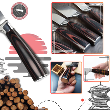 Carica l&#39;immagine nel visualizzatore di Gallery, Coltello giapponese in legno Forest Pakkawood - Ozerty
