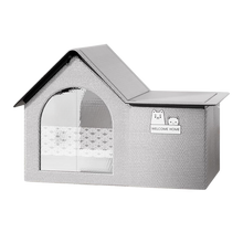 Carica l&#39;immagine nel visualizzatore di Gallery, Cuccia per Gatti Isolata con Rivestimento Termoriflettente -M - Ozerty
