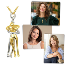 Carica l&#39;immagine nel visualizzatore di Gallery, Collana per coppia Abbraccio d&#39;Amore - Ozerty
