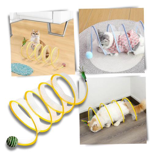 Tunnel interattivo compatto per gatti - Ozerty