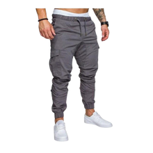 Carica l&#39;immagine nel visualizzatore di Gallery, Pantaloni cargo slim fit da uomo -Grigio chiaro/MGrigio chiaro/LGrigio chiaro/XLGrigio chiaro/XXLGrigio chiaro/3XLGrigio chiaro/4XLGrigio chiaro/5XL - Ozerty
