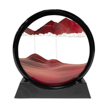 Carica l&#39;immagine nel visualizzatore di Gallery, Quadro Ipnotico di Sabbia in Movimento -Rosso con cornice nera/25 x 26 cm Rosso con cornice nera/18 x 19 cm - Ozerty
