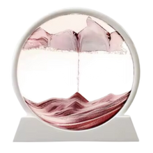 Carica l&#39;immagine nel visualizzatore di Gallery, Quadro Ipnotico di Sabbia in Movimento -Marrone con cornice bianca/18 x 19 cmMarrone con cornice bianca/25 x 26 cm  - Ozerty
