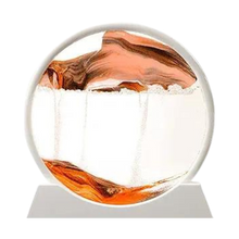 Carica l&#39;immagine nel visualizzatore di Gallery, Quadro Ipnotico di Sabbia in Movimento -Arancione con cornice bianca/18 x 19 cmArancione con cornice bianca/25 x 26 cm  - Ozerty
