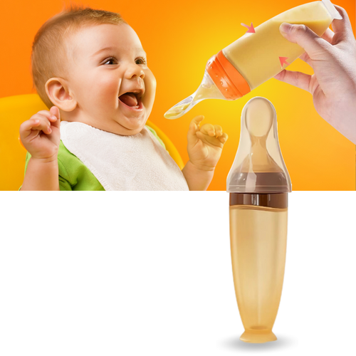 Biberon anti-perdita con cucchiaio in silicone - Ozerty