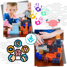 Carica l&#39;immagine nel visualizzatore di Gallery, Blocchi magnetici educativi di Minecraft - Ozerty
