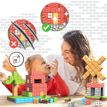 Carica l&#39;immagine nel visualizzatore di Gallery, Blocchi magnetici educativi di Minecraft - Ozerty
