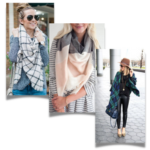 Carica l&#39;immagine nel visualizzatore di Gallery, Sciarpa in cashmere a quadri effetto mohair - Ozerty
