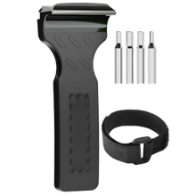 Carica l&#39;immagine nel visualizzatore di Gallery, Strumento portatile per copertoni di biciclette -Nero + 4 bit e velcro - Ozerty
