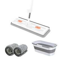 Carica l&#39;immagine nel visualizzatore di Gallery, Mocio autoavvolgenti con secchio -Mocio bianco con secchio - Ozerty
