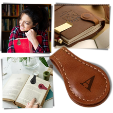 Carica l&#39;immagine nel visualizzatore di Gallery, Elegante segnalibro personalizzato in pelle magnetica - Ozerty
