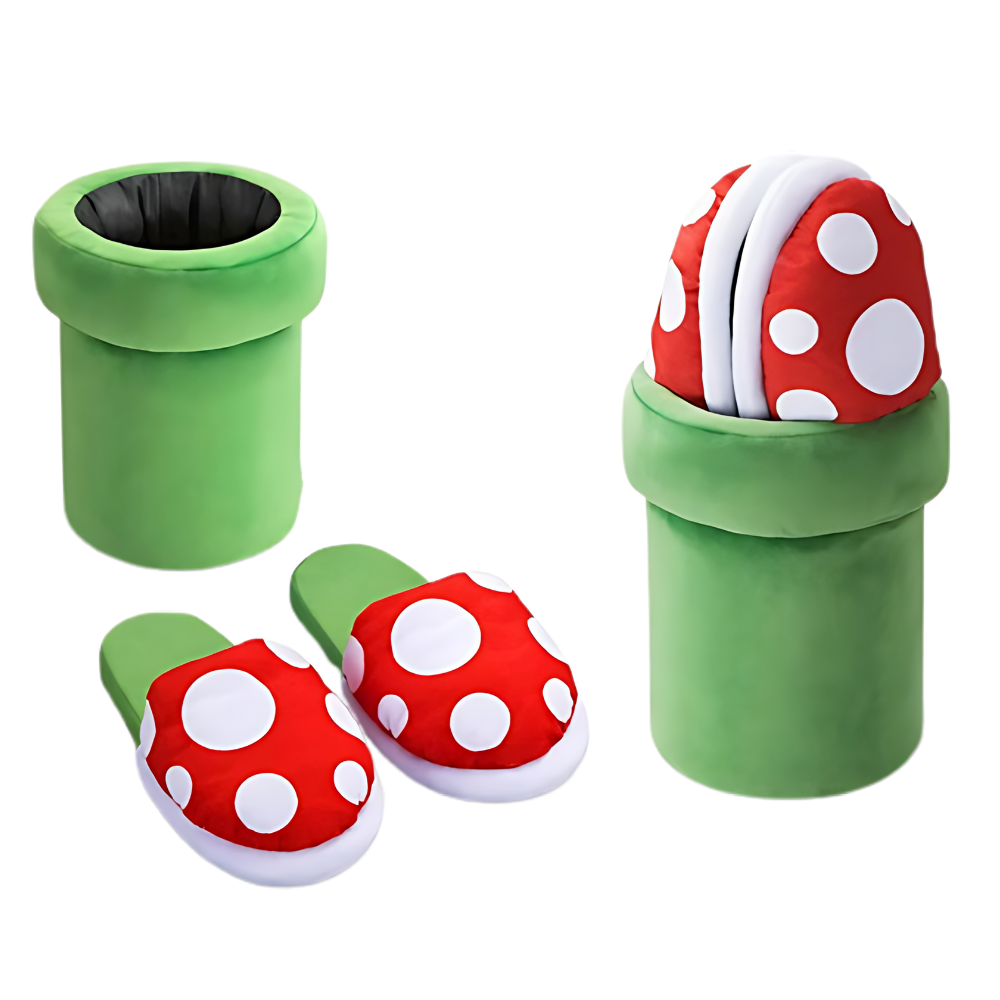 Morbide pantofole in peluche di Mario Pianta Piranha - Ozerty