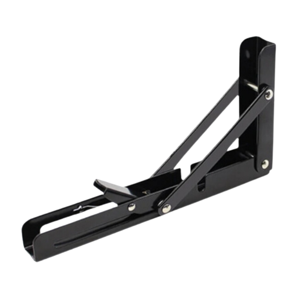 Eleganti staffe pieghevoli a muro per ripiani -Nero/20 cmNero/25 cmNero/30 cmNero/35 cmNero/40 cm - Ozerty