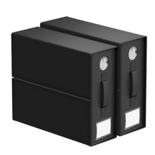 Carica l&#39;immagine nel visualizzatore di Gallery, Organizzatore a Cubo con Apertura Trasparente -Nero - Ozerty
